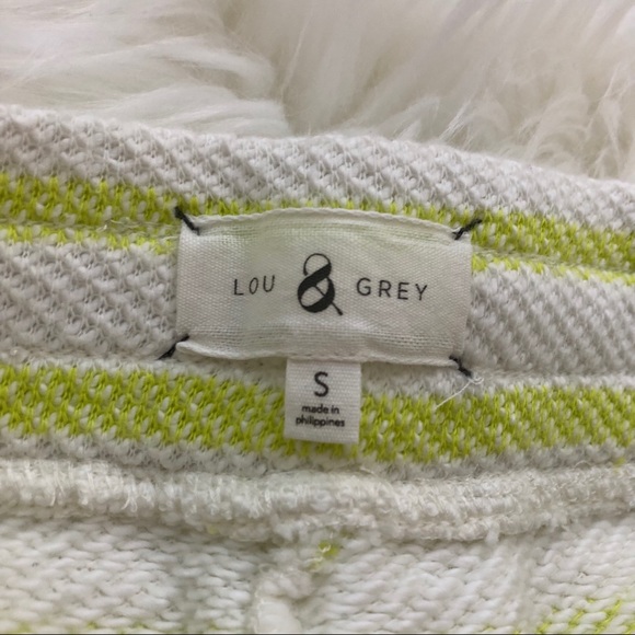 Lou & Grey Neon Green Striped Drawstring Shorts - Picture 6 of 8